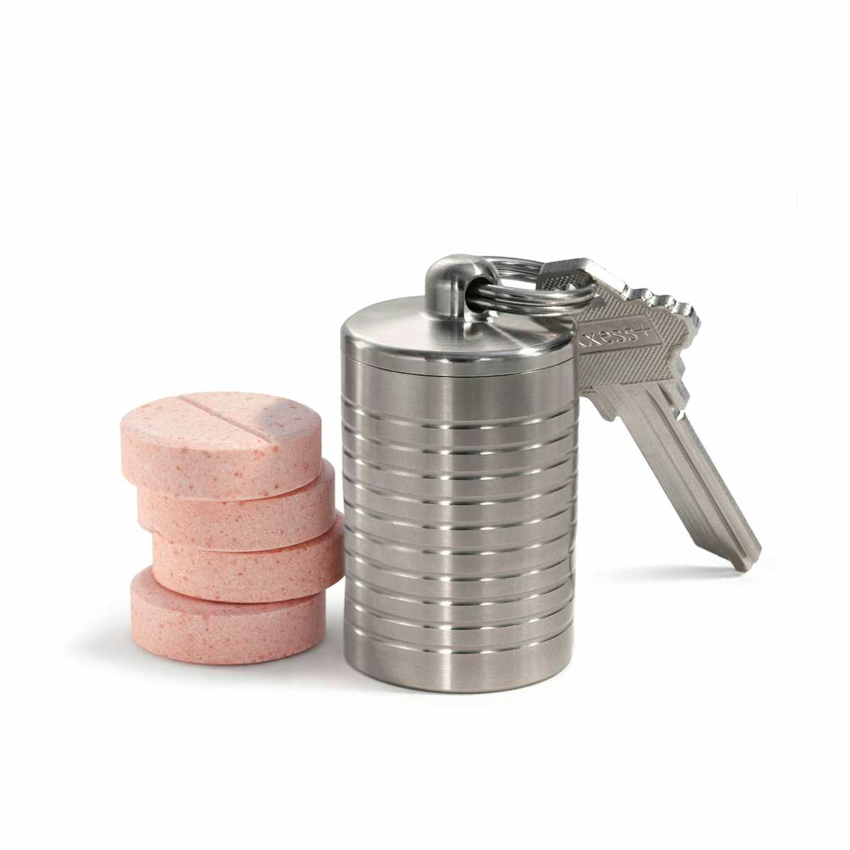 Extra Wide Single Chamber Pill Holder - Stainless Steel